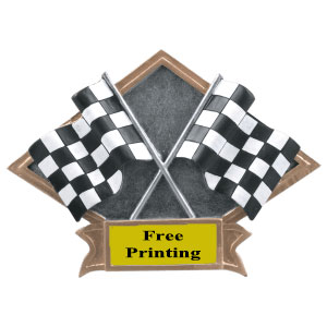 DPS70-20 Checkered Flags Racing Plaque