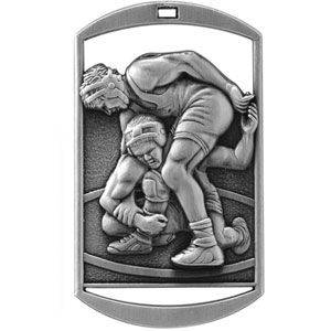 DT262 Dog Tag Wrestling Medal with Six Pricing Options