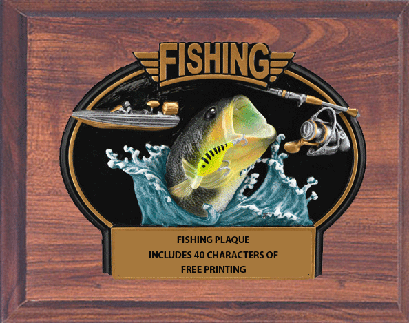 Burst Thru Fish Plaque WBTX790 on Cherry Finish