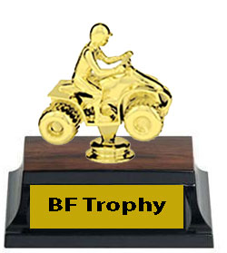 BF-82874 Racing Trophy includes free printing.