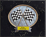 Checkered Flags Racing Plaque