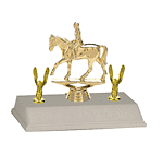 3bf equestrian rider trophy with double trim