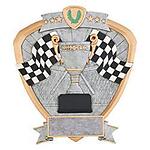 Checkered Flags Racing Plaque