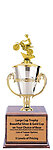 CBcfrc8-80074mc Motocross Silver and Gold Cup Trophy with cherry finish base