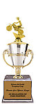 bmrc8-80074mc Motocross Silver and Gold Cup Trophy with cherry finish base