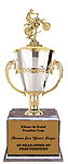 bmrc8-370db Silver and Gold Cup Trophy with black marble finish base