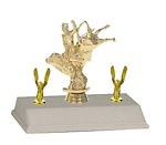 3BF bull rider rodeo trophy with double trim