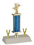 S3R-743G Bull Riding Trophy with riser and double trim