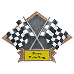 DPS70-20 Resin Racing Flags Plaque