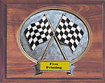 Checkered Flags Racing Plaque