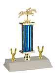 S3R-4006G Equestrian Jumping Trophy with riser and double trim