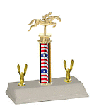 R3 Equestrian Jumping Trophy with double trim