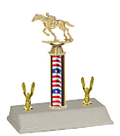 R2-715G racehorse trophy with trim