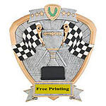 Checkered Flags Racing Plaque