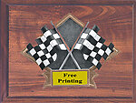 DPS70-20CFH Resin Racing Flags Plaque Horizontal