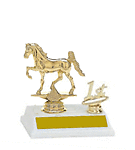 2BF gaited equestrian trophy with trim