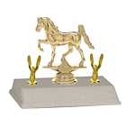 3BF gaited equestrian trophy with trim